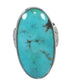 Turquoise Southwest Sterling Silver Ring Size 4-1/4 AX84257